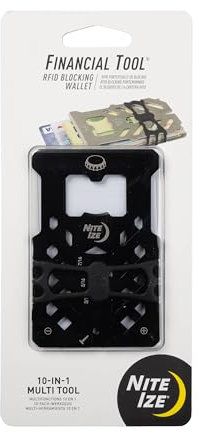 Nite Ize Finanzielle Werkzeug RFID-blockierender Wallet-Multi-Tool Compact Wallet-Stainless Stahl