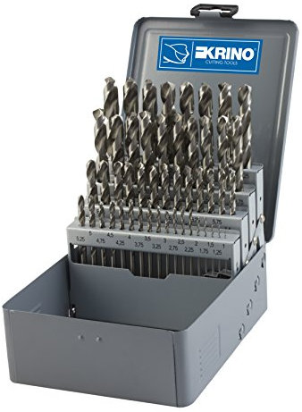 Krino 01360412 - HSS-G Basic Set Punte Rettificate Per Acciao e Metalli, Finitura Lucida - 49 Pezzi