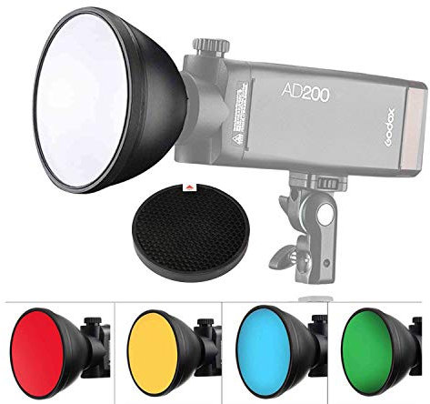 GODOX AD-S11 Colour Gels + Reflector Honeycomb Grid Kit for Godox Witstro Flash AD200 AD200Pro AD180 AD360 AD360II Color Filter Set