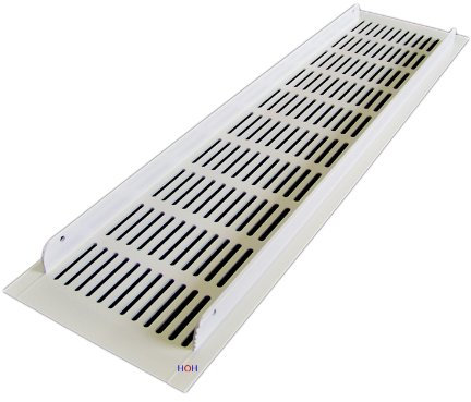 Lüftungsgitter LG-4010 W Stegblech Weiss PVD 400x 100mm Zuluft Abluft Türgitter