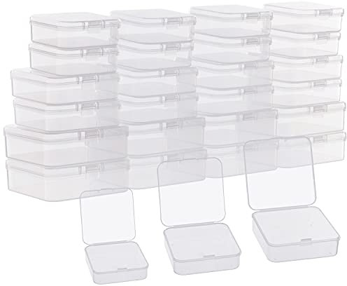 Belle Vous Kleine Aufbewahrungsbox mit Deckel Transparente Plastikbox Klein mit Deckel (27er Set) Kleine Plastikbox, Mittlere & Große Plastikboxen -Stapelbare Kleine Boxen mit Deckel für Bastelzubehör