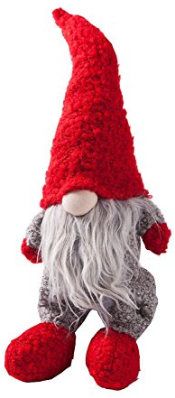 Filzwichtel 17x12xH50cm Kantenhocker Wichtel Filz Zwerg mit Zipfelmütze Weihnachtsmann rot Nikolaus Weihnachtsdeko Dekoration