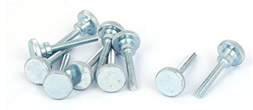 Sourcingmap Rändelschraube, M 3 x 20 mm, niedrig legierter Stahl, Flachkopf, 10 Stück de