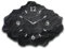 Designer-Wanduhr aus Stein (Keramik) Größe ca. 40x30cm mit flüsterleisem Uhrwerk (Schiefer Optik schwarz, leises Funkuhrwerk)