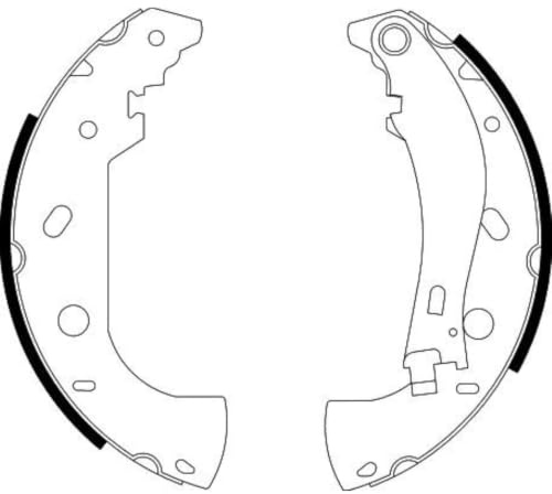 HELLA 8DB 355 001-841 Brake Shoe Set - H9080 - Brake System: Lockheed