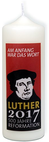 °° Kerze Luther Luther 2017 17cm hoch Ø6 cm