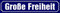 Schatzmix Blechschild Straßenschild Große Freiheit Metallschild 46x10 cm Wanddeko tin Sign