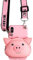 SGVAHY Étui portefeuille pour iPhone 6/6s avec dragonne, porte-monnaie mignon cochon rose, étui de téléphone amusant, en silicone souple, anti-choc, pour femmes et filles