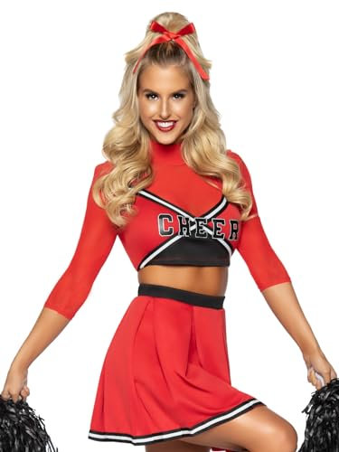 Leg Avenue Varsity Cheerleader Babe Kostum red S/M