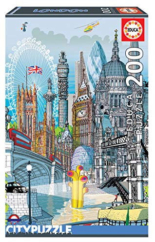 Educa 18470, London, 200 Teile City Puzzle für Erwachsene und Kinder ab 6 Jahren, England, Städtepuzzle