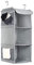 BrilliantJo Hanging Wardrobe Closet Storage Organiser, Storage Shelves Unit for Clothes - Grey