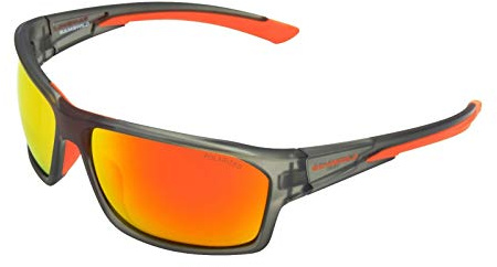Gamswild WS4834 Sonnenbrille Skibrille Fahrradbrille Damen Herren Unisex | blau-lila | schwarz-grün | grau-orange, Farbe: Grau/Orange