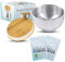 Platin-Massagegel-Pulver-Schalen-Set | 2 x Massagepuder 5g Beutel | 1 x 500ml Schale