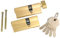 KOTARBAU® Lot de 2 cylindres profilés à fermeture identique 45 x 30 mm avec bouton de fermeture