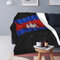 Hdadwy Flagge Kambodscha Bedruckte Decke Flanell-Fleece-Decke Mikrofaser-Reise-Überwurfdecke für Bett, Couch, Stuhl, Sofa, Bettwäsche, Büro, Bequeme Tagesdecke, Heimdekoration, 127 x 101,6 cm