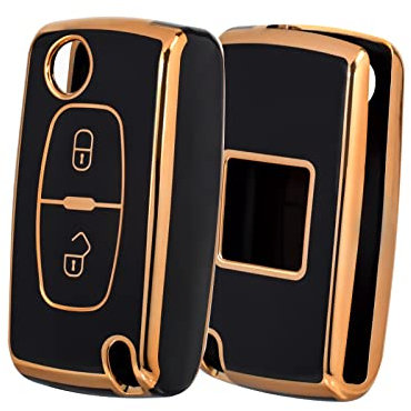 OFFCURVE Custodia Chiavi Telecomando Copri Chiave, Guscio Chiave Auto Cover Chiave per Citroen C1 C2 C3 C4 C5 Picasso Peugeot 107 206 207 307 308 406 407 607 2/3 Tasti