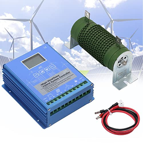 AFITO 6000W Wind Energy Solar Hybrid Laderegler mit LCD Display, Wind: 3000W + Solar: 3000W, 12V/24V/48V MPPT Laderegler, Für Windkraft und Solarenergie,24V