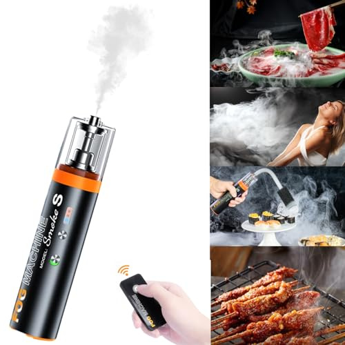 LENSGO Smoke S Machine à fumée 30 W avec télécommande portable pour photographie, boîte de nuit, fête de mariage, DJ, Halloween (noir)