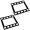 UKCOCO 2St film fotorahmen bilderrahmen wandtattoos Familienfoto Fotorahmen elektronisch Acrylrahmen Vintage-Tapete Fotorahmen für die Wand Jahrgang Applikationen Suite Aufkleber