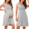 Nieery Chemise de Nuit de maternité Femme Enceintes avec boutonnière vêtements de Nuit en Dentelle pour la Grossesse Chemise de Nuit d'allaitement avec Boutons vêtements de Nuit d'allaitement