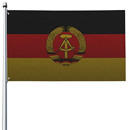Aliment Flagge von Ostdeutschland, Strickeffekt, 90 x 150 cm, für den Außenbereich, Garten, Dekoration, Banner, Innenbereich, Familie, Urlaub, Mode, Party, Dekoration