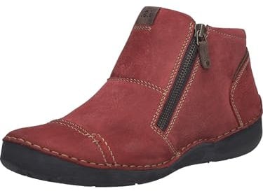 Josef Seibel Damen Businessschuhe Fergey.46,Weite G (Normal),Wechselfußbett,straßenschuhe,Strassenschuhe,Schnuerung,rot-Kombi,38 EU