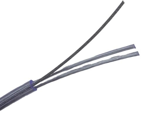 Cavi, Cavo di alimentazione for lampada a sospensione trasparente 2 x 0,75 mm Cavo elettrico for lampade di illuminazione con corda di supporto in acciaio da 1,0 mm(10meter)