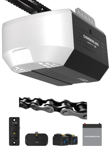 Chamberlain Ouvre-porte de garage intelligent HP Chain Drive 1/2 avec batterie de sauvegarde, éclairage 1 lampe et connectivité myQ