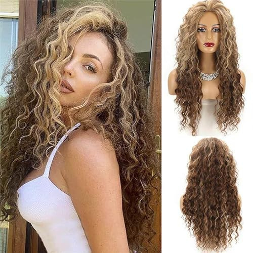 Daily Hair Wig for Women Wig for women, small curls, long curls, hair extensions, loose curls, natural hair extensions for Party Cosplay Costume Use(D)