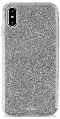 Puro PUFM400 - Funda Shine para Apple iPhone X, Color Plata