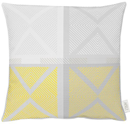Apelt Kissenhülle, Polyester, Grau/weiß, 49 x 49 x 0.5 cm