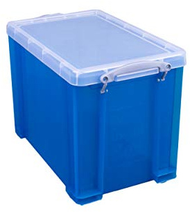 Really Useful Aufbewahrungsbox aus Karton, 19 TB, 19 l, Transparent/Blau