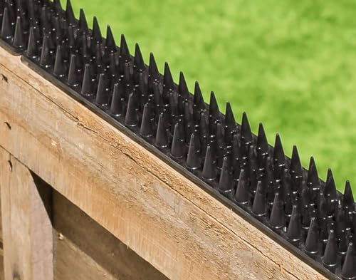 Primrose Fence Spikes - Cat Garden Wall Security Anti Climb Detterent Spike Strips - Black - Pack of 10