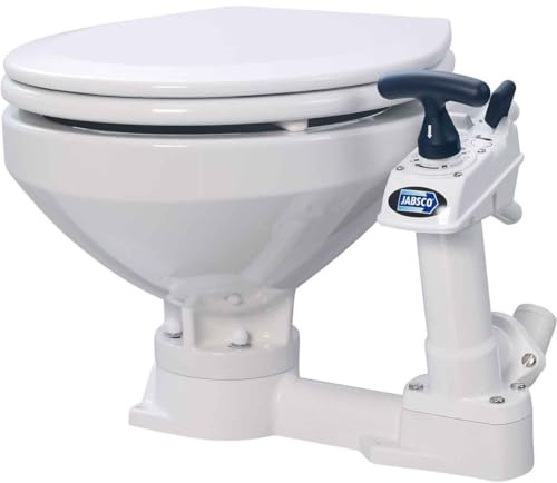 Jabsco 29120-5000 Twist n' Lock, Manual Marine Toilet, Regular Bowl
