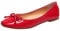 Jamron Women Lovely Bow Tie Ballerinas Comfy Square Toe Ballet Flats Slippers Pumps Dolly Shoes Red SN02911 UK7.5