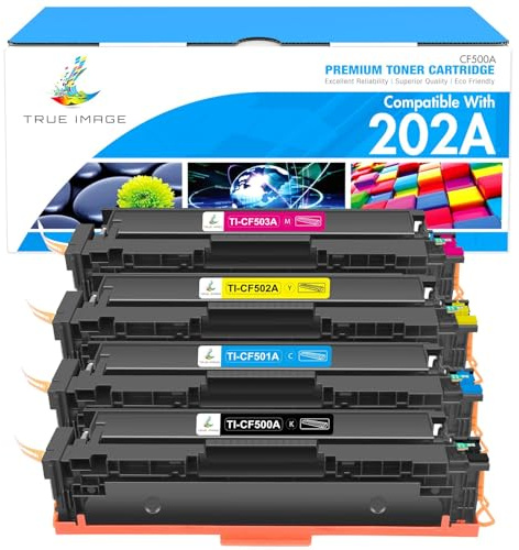TRUE IMAGE 203A Kompatibel Tonerkartusche als Ersatz für HP 203A 203X CF540X CF540A Color Laserjet Pro MFP M281fdw M254dw M254nw M281fdn M280nw M281cdw M254dn M281 (Schwarz Cyan Gelb Magenta 4er-Pack)