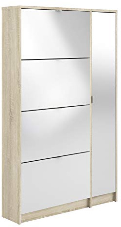 Furniture To Go Shoe cabinet w. 4 tilting doors and 2 layers + 1 mirror door
