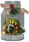 Deko-Milchkanne aus Metall, mit Herbst- / Winterdeko, LED beleuchtet, Ø 12,7 cm, 19,8 cm hoch