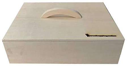 Euroshoppingonline Madia Maidda Maddia Cassetta Contenitore Lievitazione Panetti Panielli Impasto Pizza Legno Impilabile cm. 40 x 30 (Misure Esterne) Altezza cm. 9 (Misura Interna) (30x40+Coperchio)