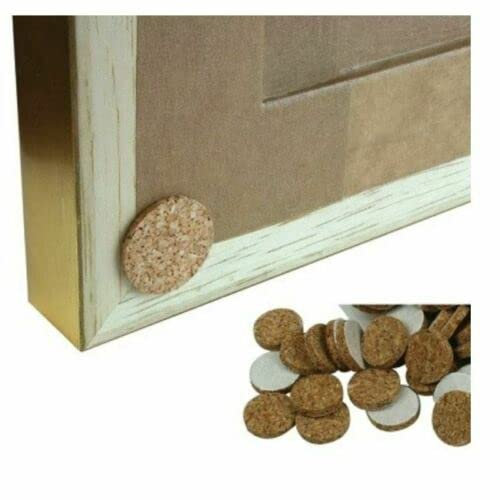 SISI UK® 19mm Self Adhesive Cork Bumpers Frame Bumpers Self Adhesive Disc for Photo Frame (Pack of 50)