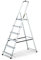 Drabest Escabeau 6 Marches en Aluminium - Capacité 125 KG - Escabeau avec Rail De Sécurité Et Plateforme De Travail - Construction Robuste - Pieds antidérapants - Échelle multifonctionnelle