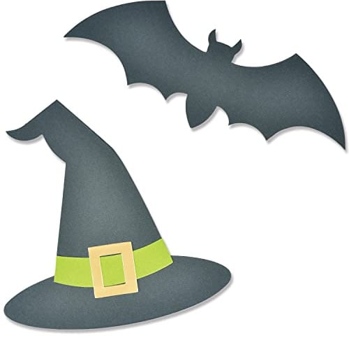 Sizzix Sizzx Bigz Plus Stanzschablone Hat Bat & Buckle von Jennifer Ogborn | 665965 | Kapitel 3 2022, Multicolour, One Size
