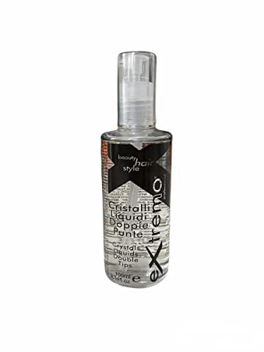 extremo Cristales líquidos para el cabello – Sérum para cabello seco y encrespado – Fabricado en Italia – 100 ml en botella de cristal