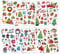ACWOO Weihnachten Tattoo Kinder, 10 Blätter Temporäre Tattoos Kinder Set, Aufkleber Kinder Kindertattoos Sticker Tattoos Bunter für Weihnachten Kindergeburtstag Party Festival Geschenke