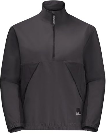 Jack Wolfskin Jungen Teen Halfzip Y Pullover, Granite Black, 140