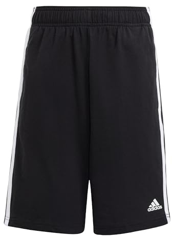 Adidas Unisex Kinder Essentials 3-Stripes Knit Shorts, Black/White, 15-16 Years