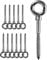 LALAGO 12 PC. Bullone a occhiello, Golfari M8 x 80 mm in acciaio inox 304, Ganci a vite Golfari M8, Bulloni di Vite
