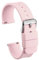 sourcing map Bracelet de Montre Silicone 24mm Largeur Souple Dégagement Rapide Caoutchouc Remplacement Montre Bande avec Inox Acier Boucle pour Homme Femme, Rose