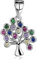 MATERIA by Matthias Wagner Collier arbre de vie en argent 925 avec pendentif pour femme avec zircone, Argent Zircone cubique
