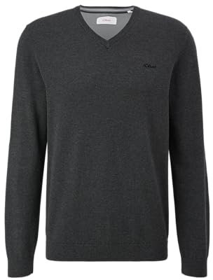 s.Oliver Herren 2143174 Pullover, 98W2 grau, 3XL